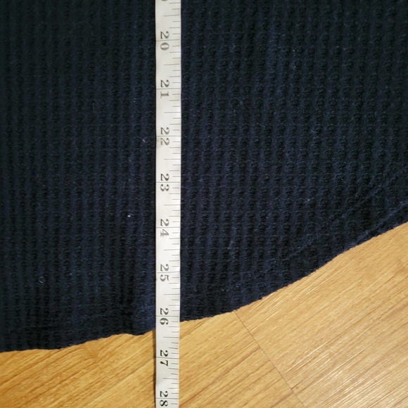 Tommy Hilfiger Cardigan Sweater Womens XXL Navy Blue Waffle Knit Thermal Button - Picture 7 of 11